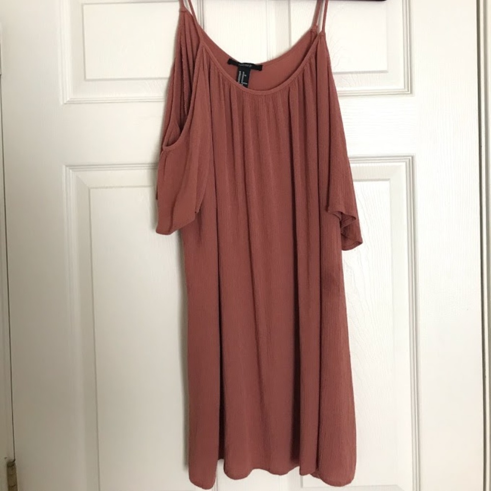 Forever21 Crinkled Open-Shoulder Dress